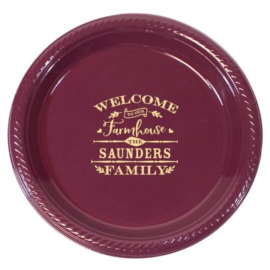 Welcome To Our Farmhouse Plastic Plates